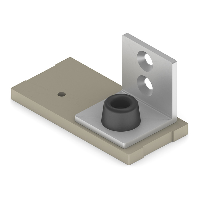 Заглушка верхней двухпол. напр., алюм., Шамп. мат.