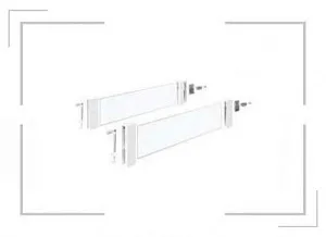 Комплект надставок на боковину DesignSide InnoTech Atira,NL3 50,H144,стекло,прозрачн/белый