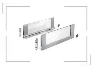 БОКОВИНА ЯЩИКА AVANTECH YOU INLAY,H187,NL600,СЕРЕБРИСТАЯ, ЛЕВАЯ