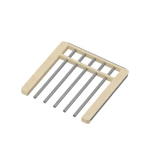 Вешалка для брюк выдвижная, серия 460, L=450, Дер. светл., Мет., RU