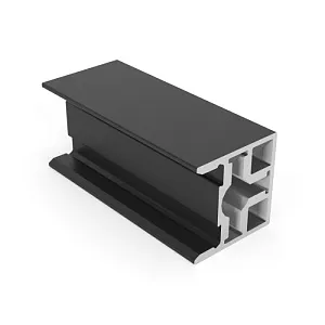 QB Профиль с пазом под LED-ленту / ЛДСП 16 мм, Чёрный матовый, L=5400