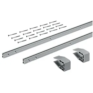 ДВОЙНОЙ КОМПЛЕКТ ПРОФИЛЕЙ SLID ELINE M,L2500,H18,ЦВЕТ СЕРЕБРИ СТЫЙ