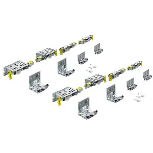 КОМПЛЕКТ ФУРНИТУРЫ TOPLINE XL ДЛЯ 4 ДВЕРЕЙ,STB19/17ММ, ТОЛЩИНА ДВЕРИ 22-30 ММ,80КГ