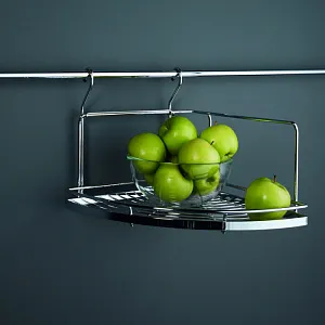 Полка угловая Линеро Классик, ХРОМ матовый